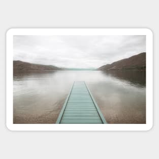 Blue Dock Peaceful Lake Sticker